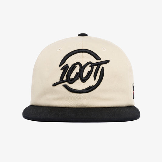 Front of Foundations FW'24 2-Tone Snapback - Cream/Black