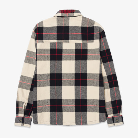 back of Foundations FW'24 Flannel OverShirt - Cream