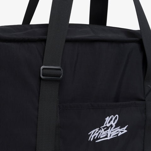 logo and straps on Tech Tote Bag - Black