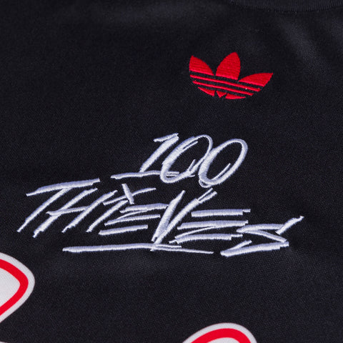 100 thieves and adidas logo on adidas Originals Long Sleeve Jersey