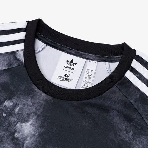 Collar detail on adidas Originals X 100 Thieves 2024 Primary Women's Jersey