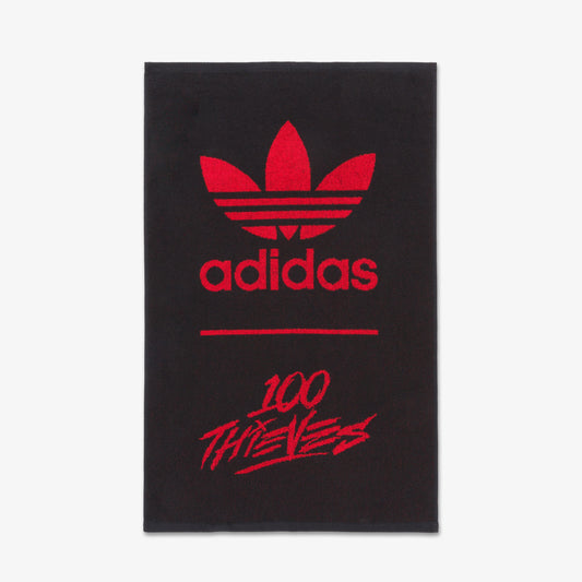 adidas and 100 thieves logo on adidas Originals SS’24 Towel