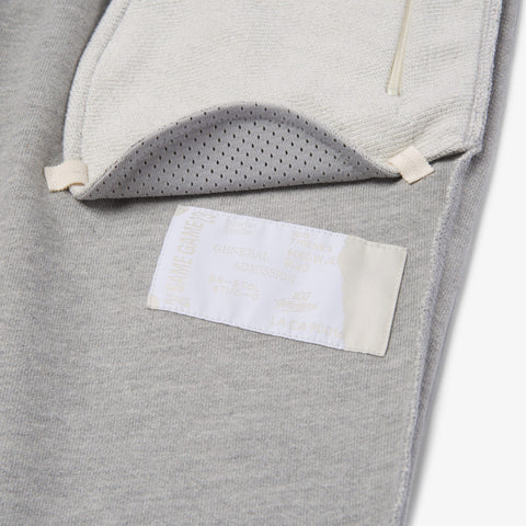 pocket detail on 100T X Bristol Studio Reversible Sweats - Oatmeal Heather