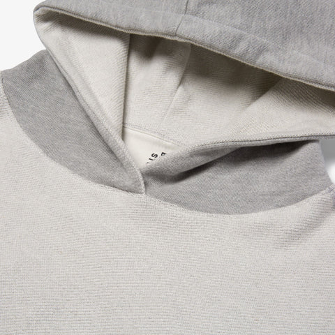 Hoodie detail on 100T X Bristol Studio Reversible Hoodie - Oatmeal Heather