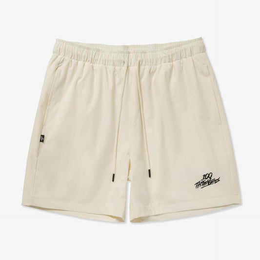 front of Foundations FW'23 Nylon Short - Cream