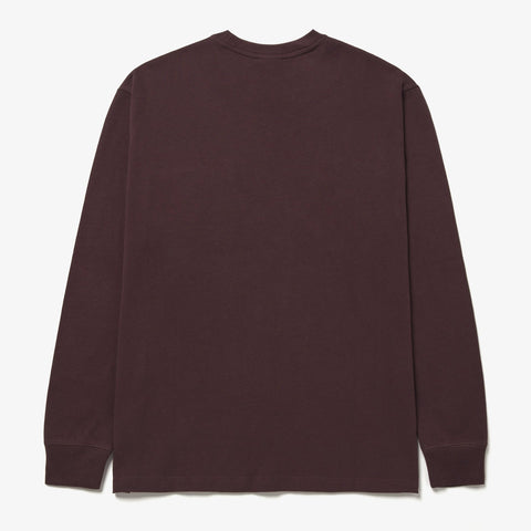 Back of Foundations FW'23 LS Pocket T-Shirt - Burgundy