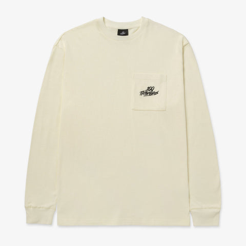 Front of Foundations FW'23 LS Pocket T-Shirt - Cream