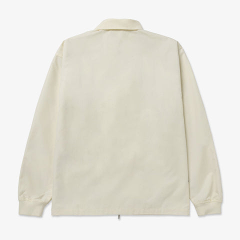 Back of Foundations FW'23 Nylon Zip Jacket - Cream