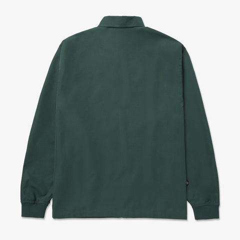 Back of Foundations FW'23 Nylon Zip Jacket - Forest