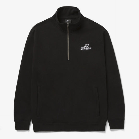 Front of Foundations FW'23 1/4 Zip Sweatshirt - Forest