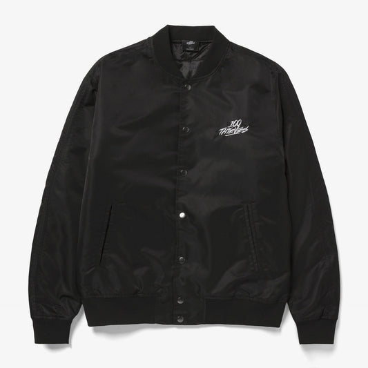 Front of Foundations FW'23 Bomber Jacket - Black