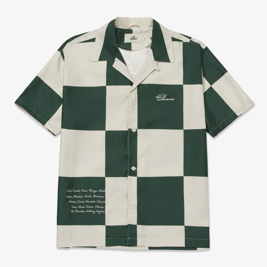 Torque Button Up - Green/Crème