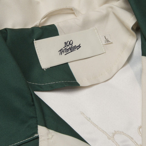 Torque Button Up - Green/Crème