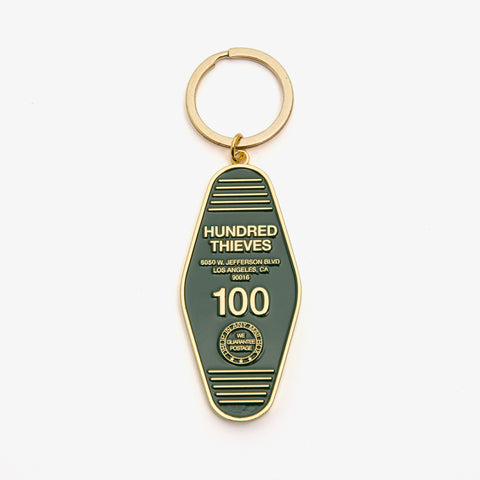 Holeshot Enamel Keychain - Gold