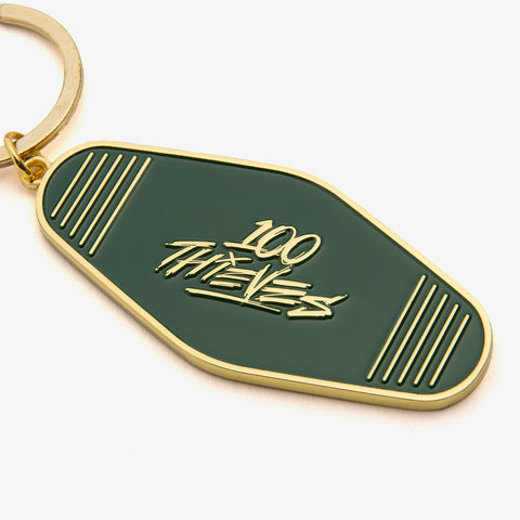 Holeshot Enamel Keychain - Gold