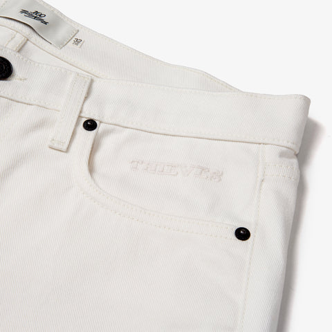 Grip Denim Work Pant - White