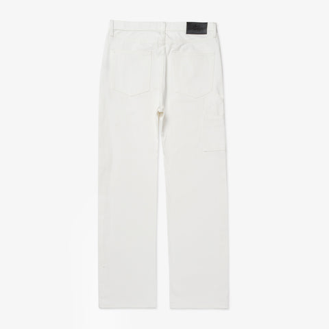 Grip Denim Work Pant - White