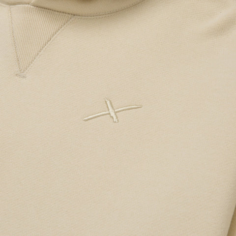 X logo on Heavyweight Pullover - Cream