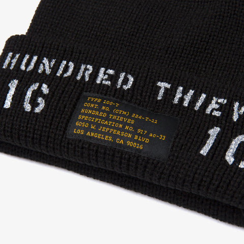 Fold Over Beanie - Black