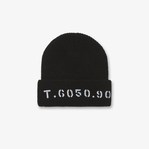 Fold Over Beanie - Black