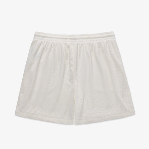 back of Foundations SS'24 Mesh Short - Cream