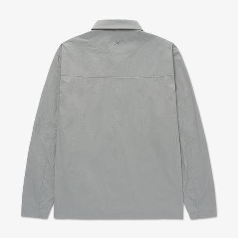 back of Foundations SS'24 Nylon Shirt - Stonewash Green