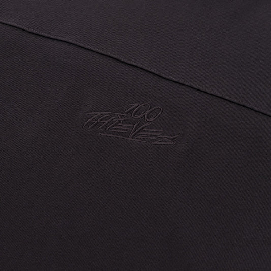 100 thieves logo on Foundations SS'24 Hockey Longsleeve - Graphite