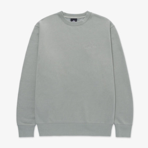 Front of Foundations SS'24 Crewneck - Stonewash Green