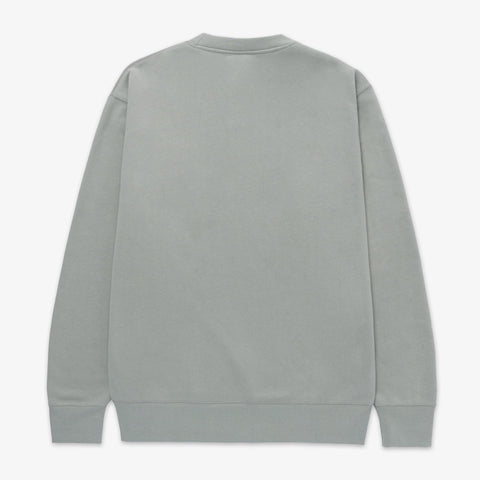 back of Foundations SS'24 Crewneck - Stonewash Green