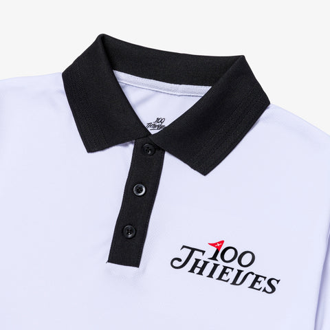 collar detail on Golf'24 Pro Polo - White