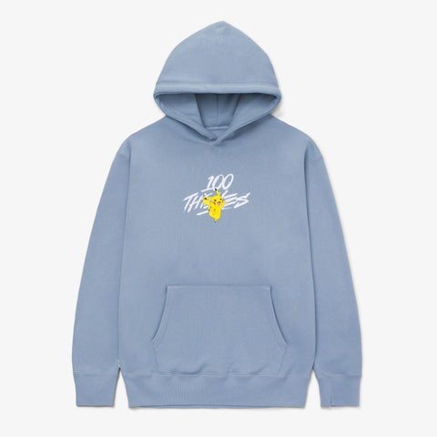 Front of Pikachu Core Hoodie - Medium Blue