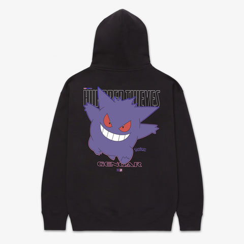 back of Gengar Hoodie - Washed Black