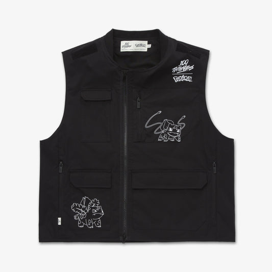 Front of Bulbasaur & Ivysaur Vest - Black