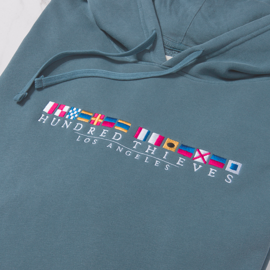 Flags Pullover - Slate Blue