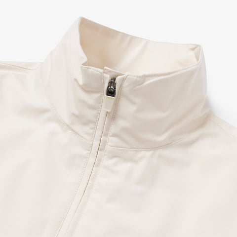 Collar detail on Foundations FW'24 Women's Windbreaker - Cream