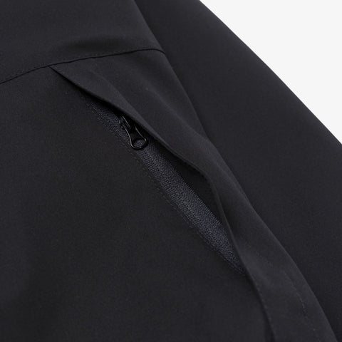 zipper detail on Foundations FW'24 Women's Windbreaker - Black