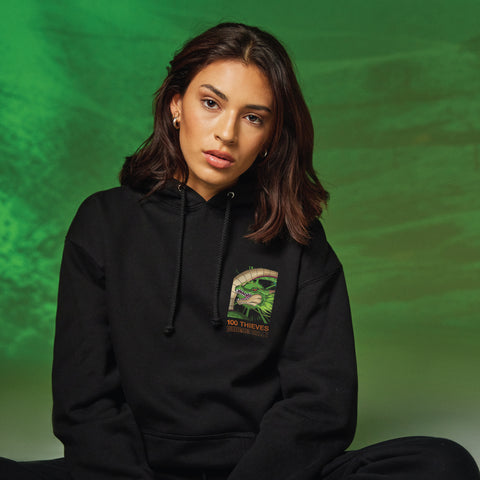 Model wearing Shenron Hoodie - Black