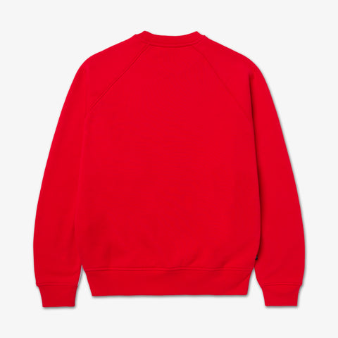 back of Sports Crewneck - Red/Black