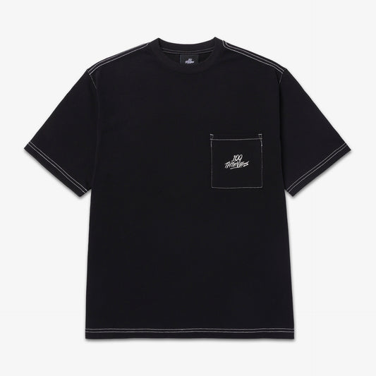 Front of Oversized Pocket T-shirt - Black