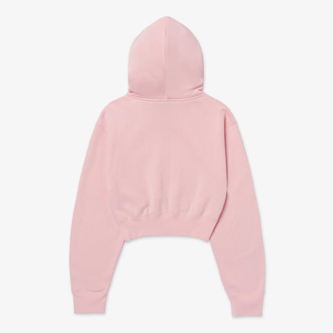 back of Womens Cropped Hoodie - Pink