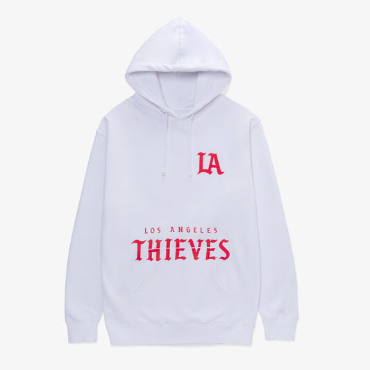 Front of Wordmark Hoodie - White