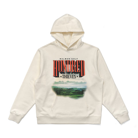 100 Thieves x Malbon Horizon Hoodie - Ivory