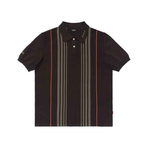 100 Thieves x Malbon Ranger Knit SS Polo - Brown