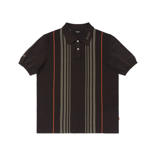 100 Thieves x Malbon Ranger Knit SS Polo - Brown