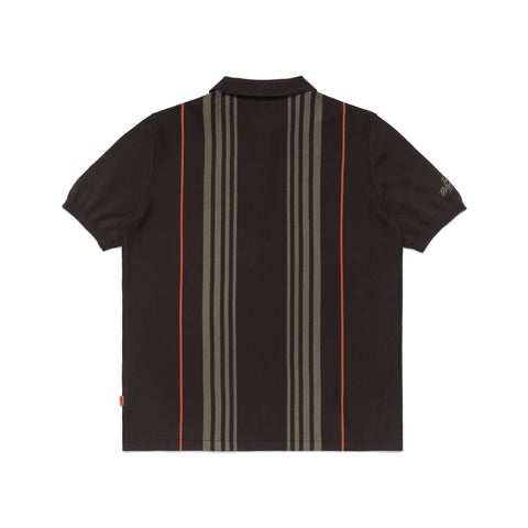 100 Thieves x Malbon Ranger Knit SS Polo - Brown