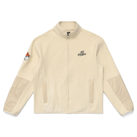 100 Thieves x Malbon Fowler Polar Fleece Jacket - Sand