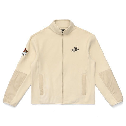 100 Thieves x Malbon Fowler Polar Fleece Jacket - Sand