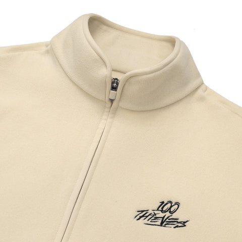 100 Thieves x Malbon Fowler Polar Fleece Jacket - Sand