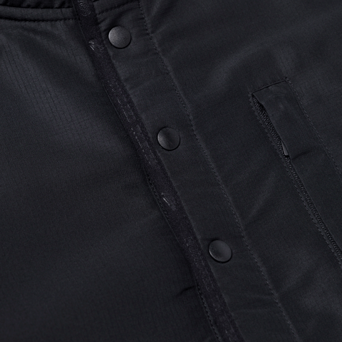 Button detail on Foundations FW'24 Polar Fleece Pullover - Black