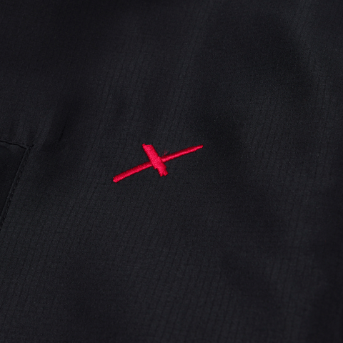 X logo on Foundations FW'24 Polar Fleece Pullover - Red